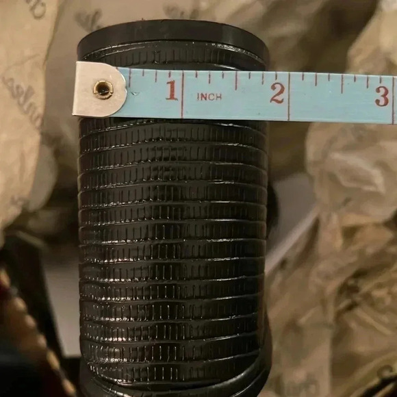 Charles Reveal Black Lizard Embossed Sandals Size 7.5 New with Tags - Picture 14 of 14